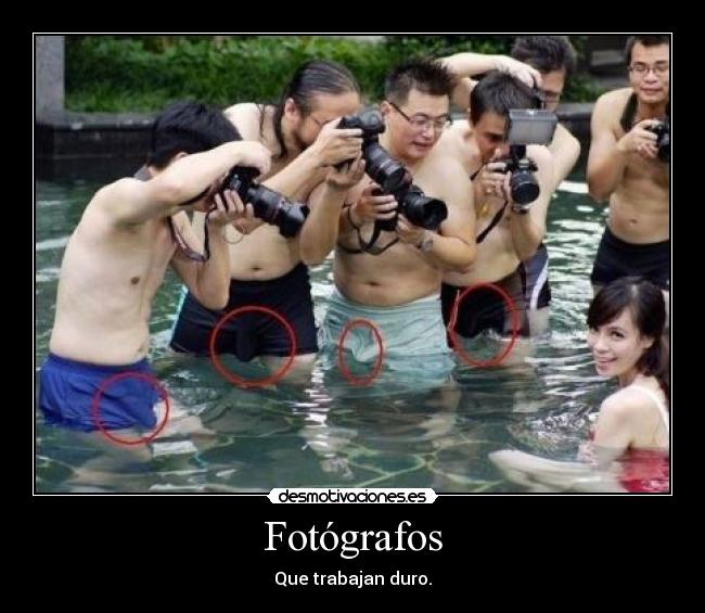 Fotógrafos - Que trabajan duro.