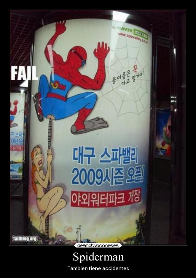 Spiderman - Tambien tiene accidentes