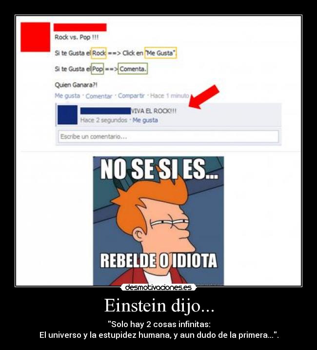 carteles idiotas facebook einstein fry desmotivaciones