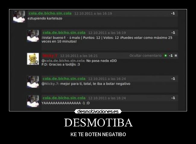 DESMOTIBA - KE TE BOTEN NEGATIBO