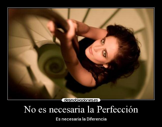No es necesaria la Perfección -