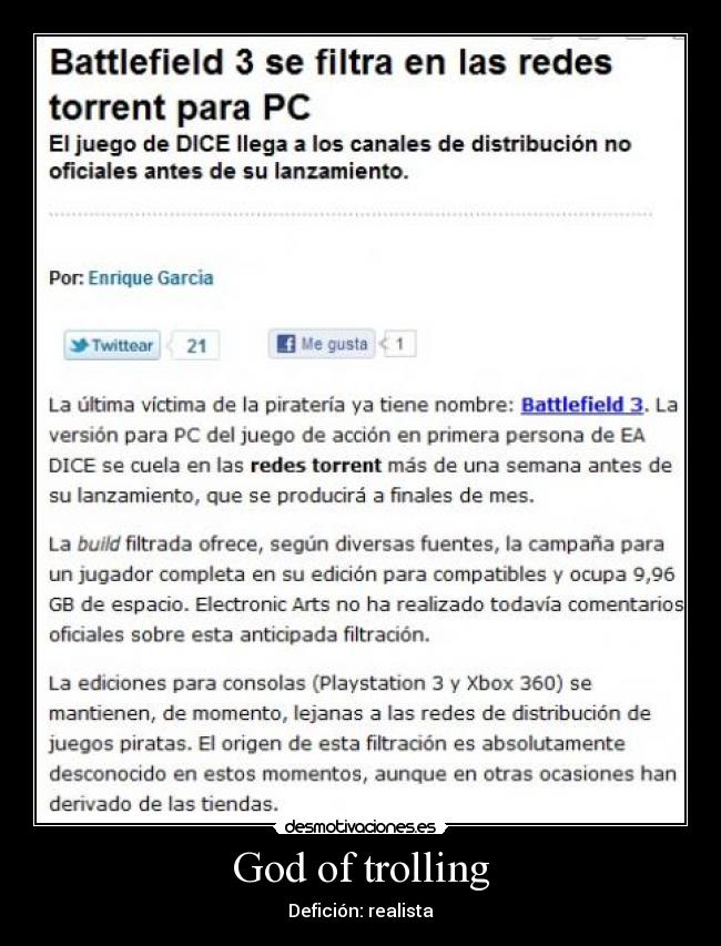 carteles troll trolling god trolling desmotivaciones