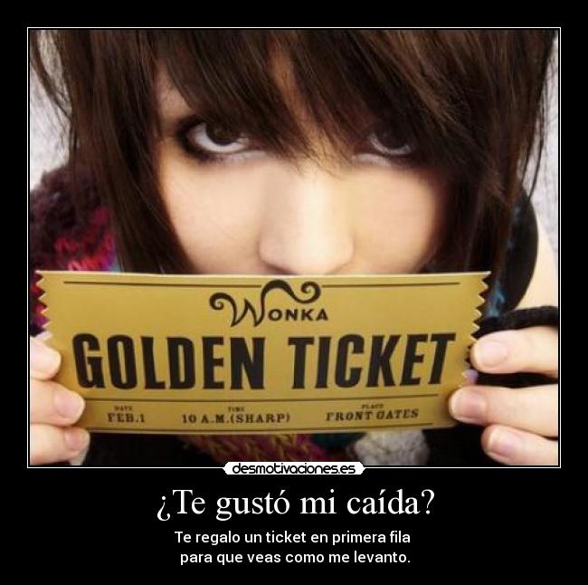 carteles caer levantarse ticket desmotivaciones