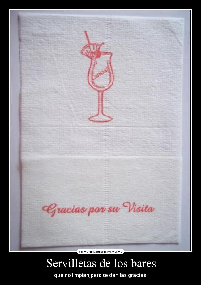 carteles servilletas desmotivaciones
