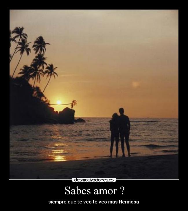 Sabes amor ? -