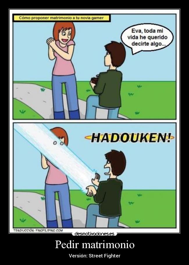 Pedir matrimonio - Versión: Street Fighter