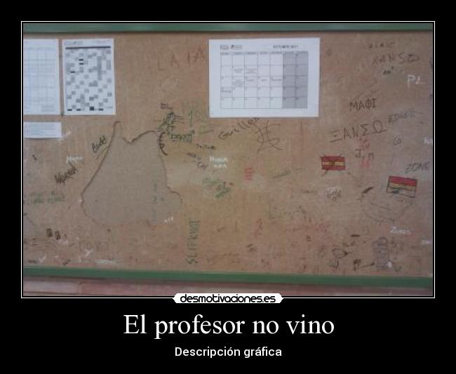 El profesor no vino -