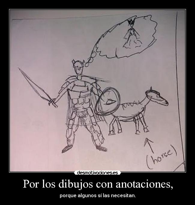 Por los dibujos con anotaciones, - 