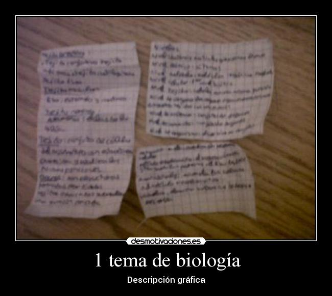 1 tema de biología - Descripción gráfica