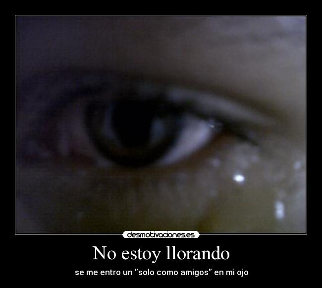 No estoy llorando -