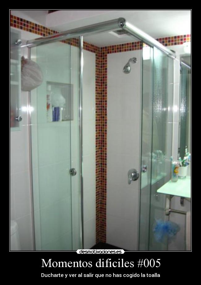 Momentos dificiles #005 - Ducharte y ver al salir que no has cogido la toalla