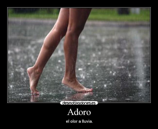 Adoro - el olor a lluvia.