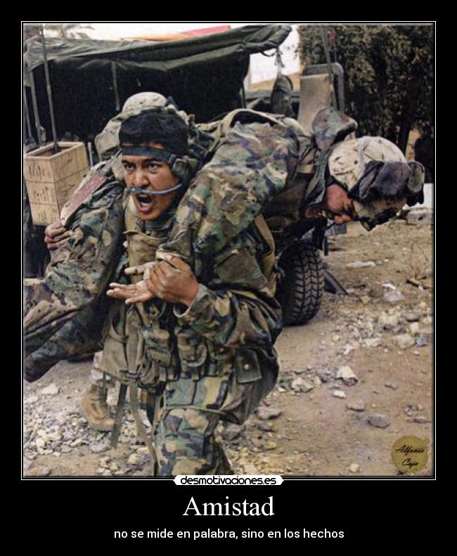 Amistad - no se mide en palabra, sino en los hechos