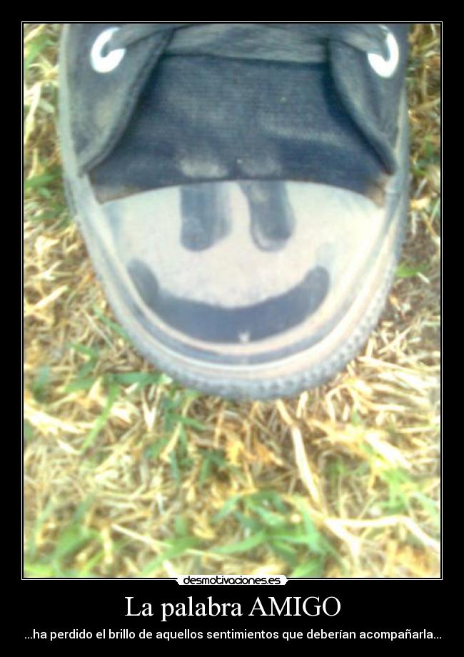 La palabra AMIGO -