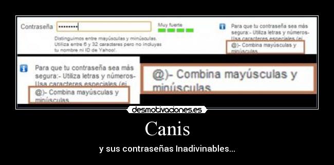 Canis - y sus contraseñas Inadivinables...