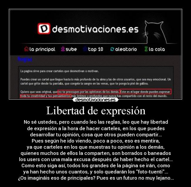 carteles libertad desmotivaciones libertad expresion los cojones desmotivaciones