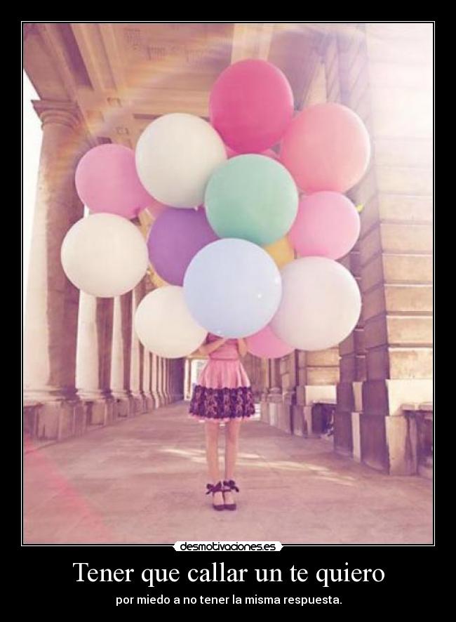 Tener que callar un te quiero -