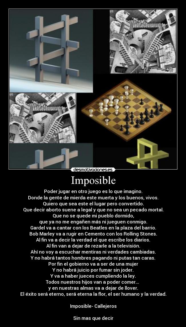 carteles imposible callejeros imposible cancion desmotivaciones