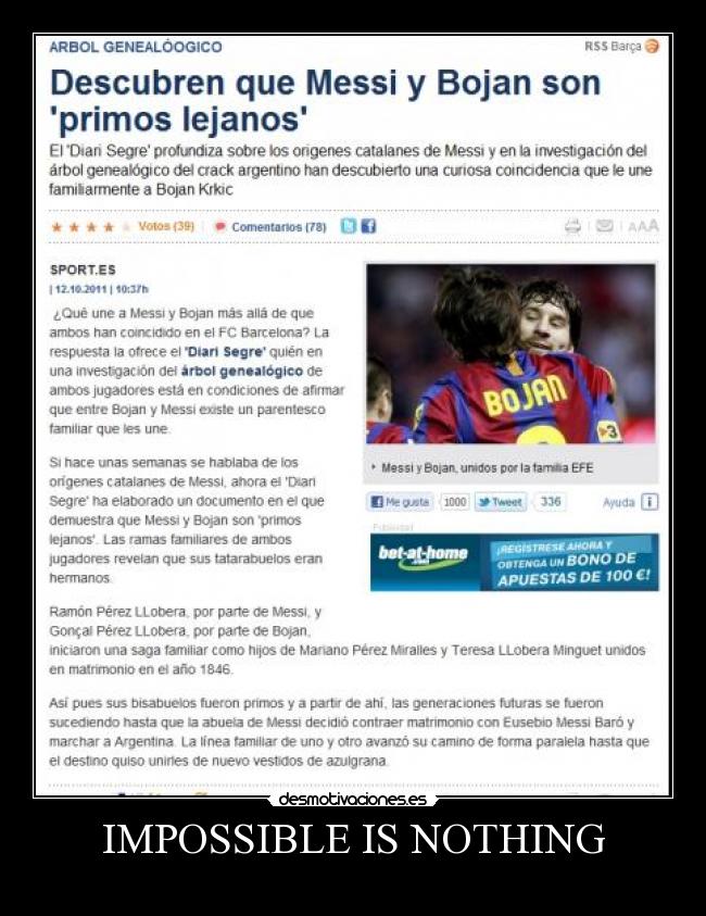 IMPOSSIBLE IS NOTHING -