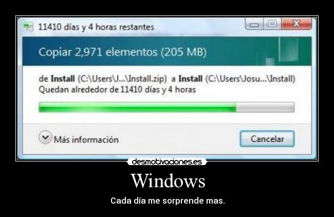 Windows - Cada día me sorprende mas.
