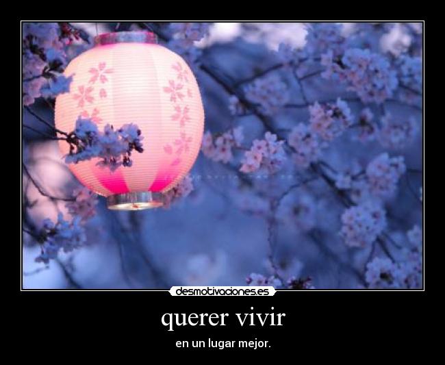 querer vivir - en un lugar mejor.
