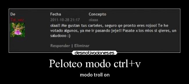 Peloteo modo ctrl+v - 