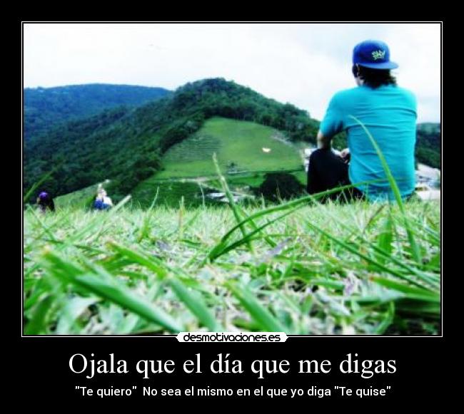 Ojala que el día que me digas -