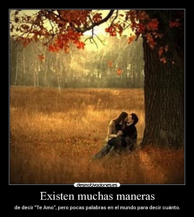 Existen muchas maneras - de decir “Te Amo”, pero pocas palabras en el mundo para decir cuánto.