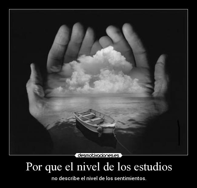 Por que el nivel de los estudios - no describe el nivel de los sentimientos.