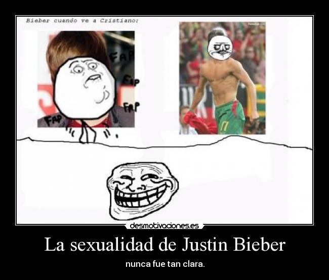 La sexualidad de Justin Bieber - nunca fue tan clara.