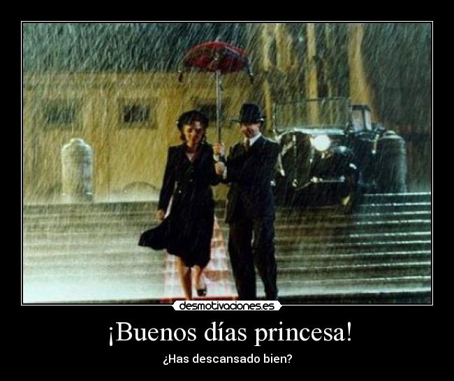 ¡Buenos días princesa! -