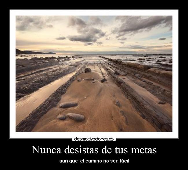 Nunca desistas de tus metas - aun que  el camino no sea fácil