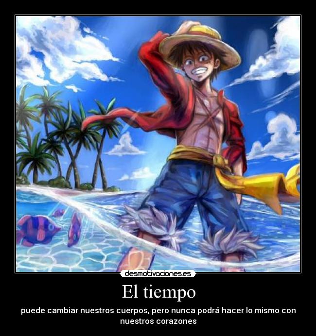 carteles one piece mugiwarax luffy tiempo mar cicatriz playa anos despues desmotivaciones