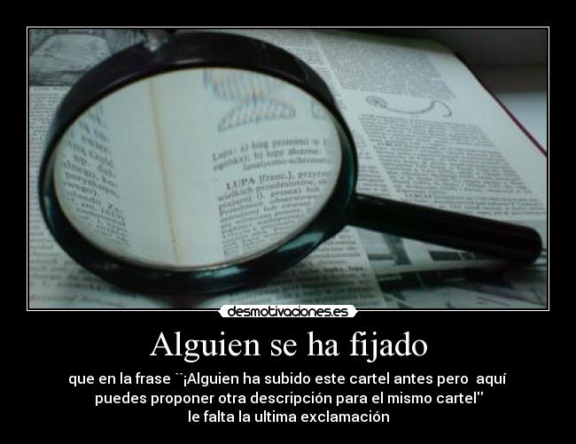 Alguien se ha fijado -