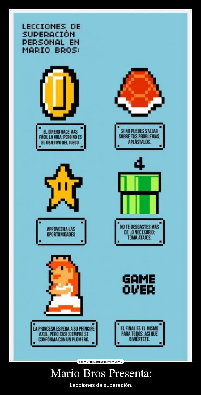 carteles mario bros desmotivaciones