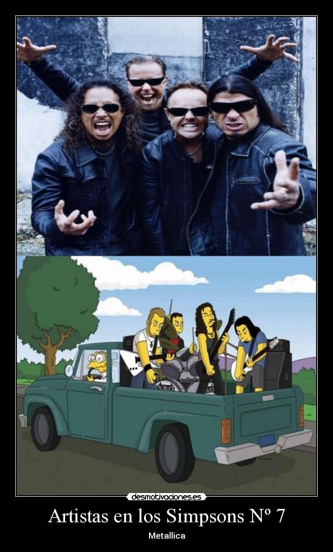 carteles simpsons los simpsons metallica jodeteyespera los hoygans van votar negativo desmotivaciones