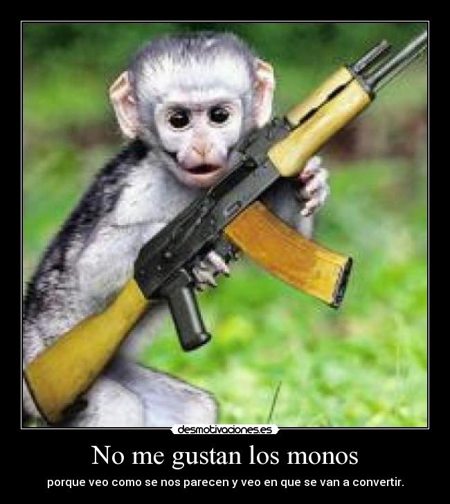 carteles mono arma desmotivaciones