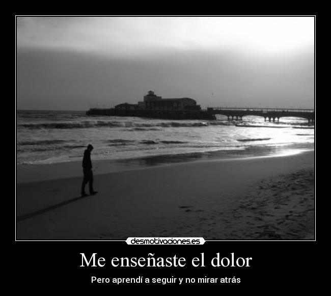 Me enseñaste el dolor - Pero aprendí a seguir y no mirar atrás