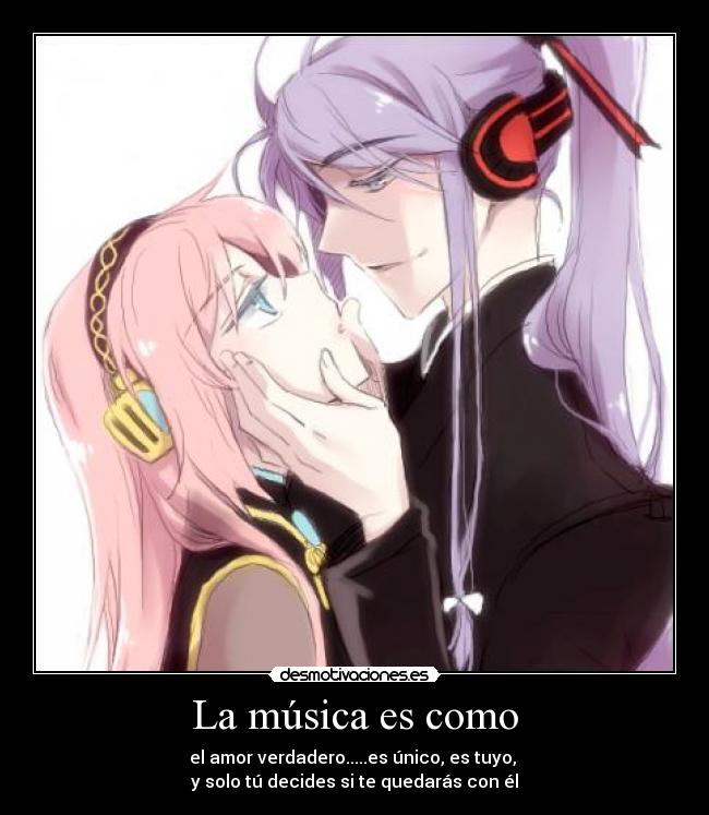 La música es como -