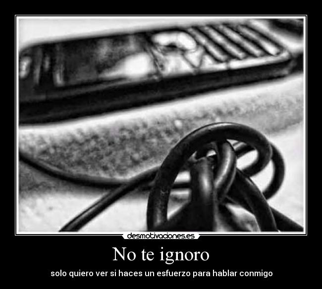 No te ignoro -