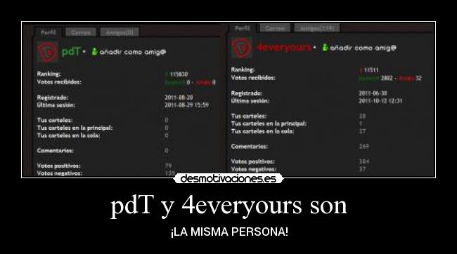 pdT y 4everyours son - ¡LA MISMA PERSONA!