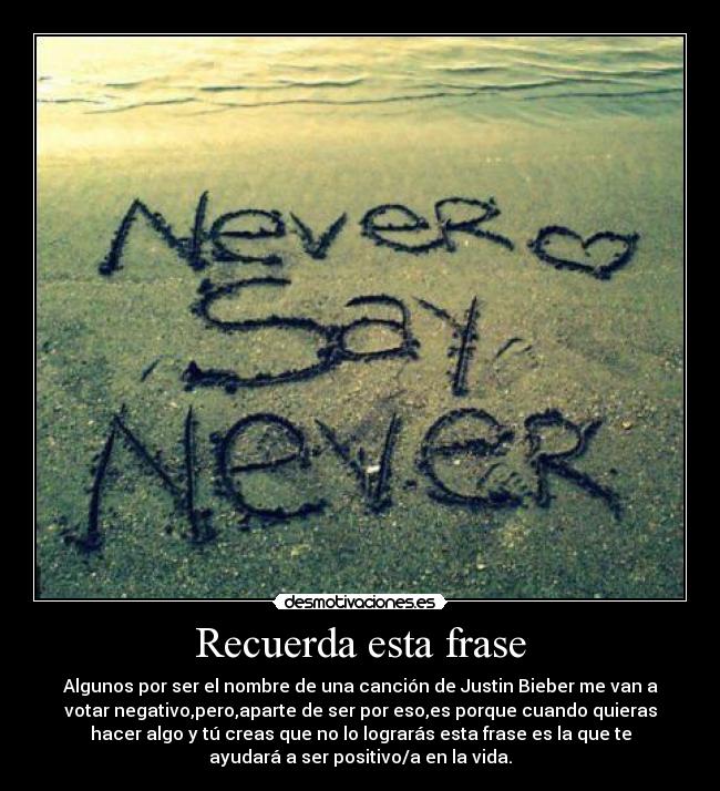 Recuerda esta frase -