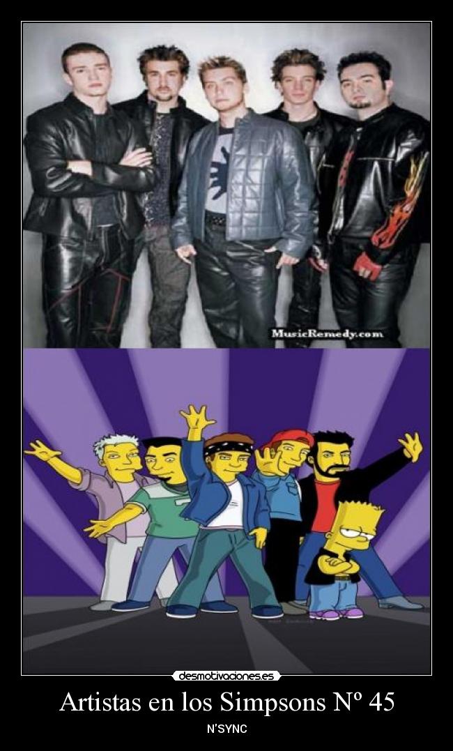 Artistas en los Simpsons Nº 45 - NSYNC