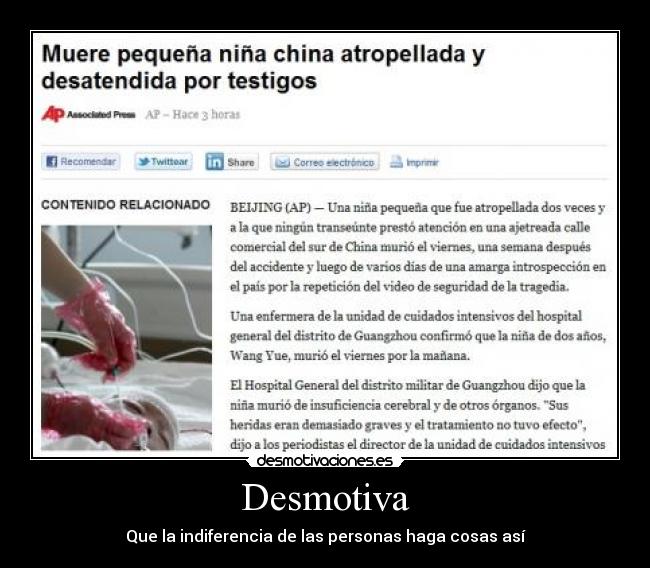 Desmotiva - Que la indiferencia de las personas haga cosas así