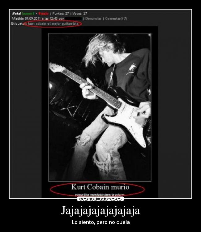 carteles kurt cobain era mediocre tocando justin bieber mejor clanhoygan rock pop punk heavy metal skate desmotivaciones