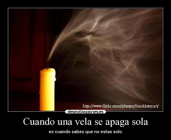 Cuando una vela se apaga sola - 