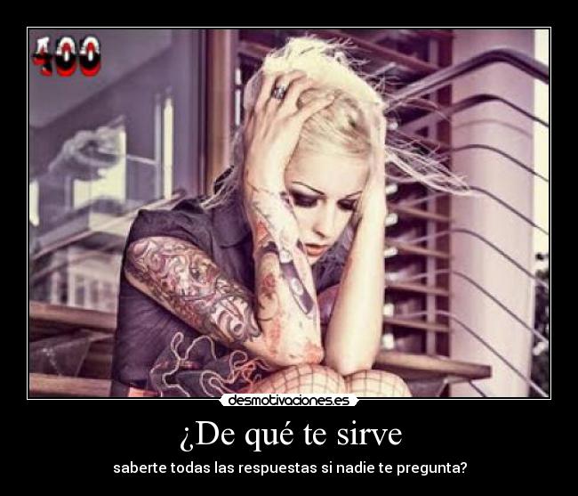 ¿De qué te sirve - 