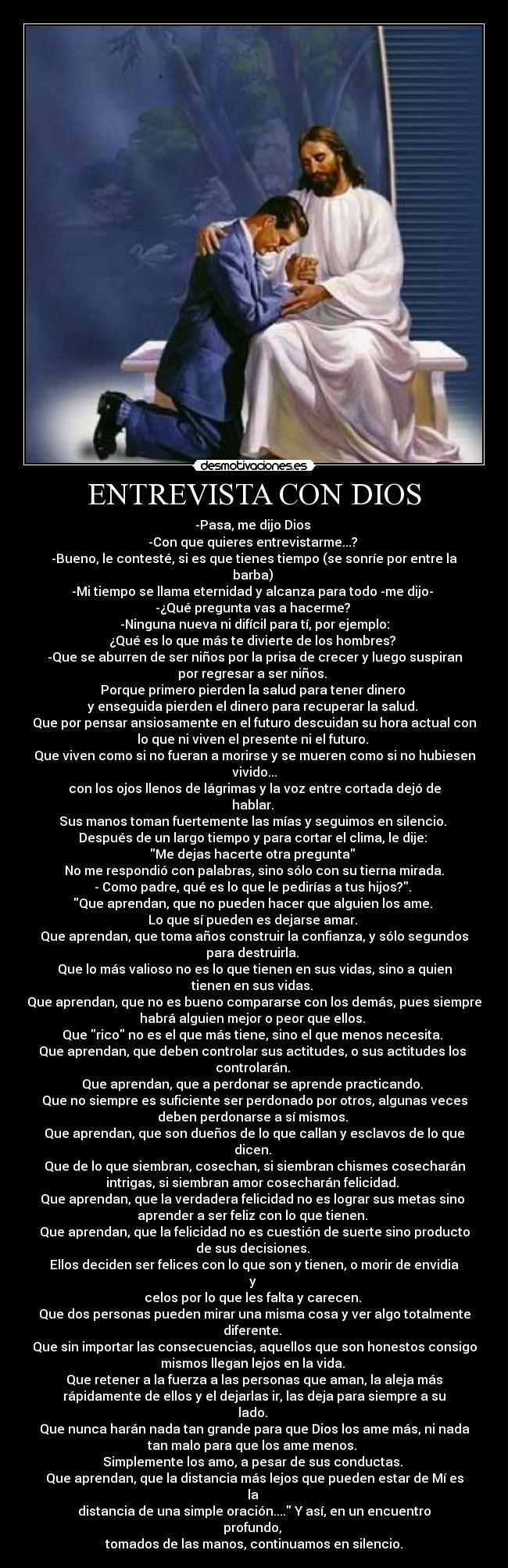 ENTREVISTA CON DIOS -