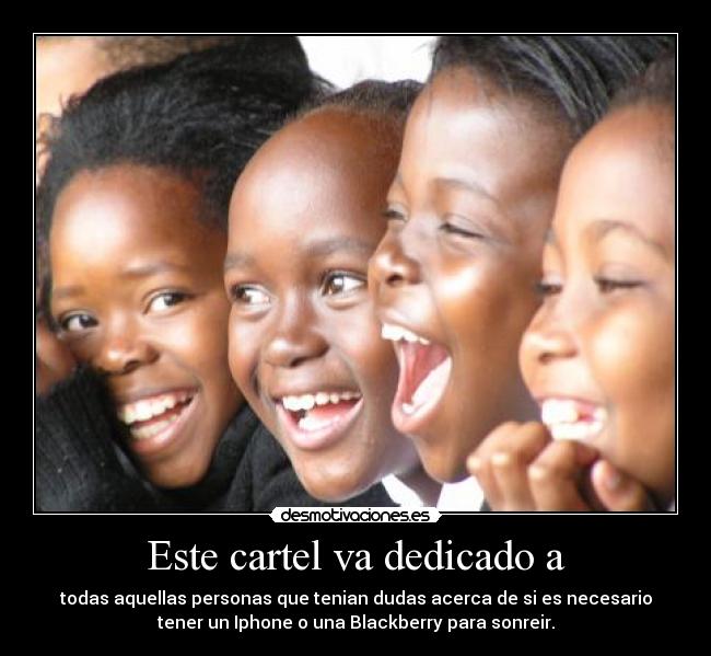 Este cartel va dedicado a -