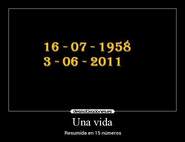 Una vida - Resumida en 15 números